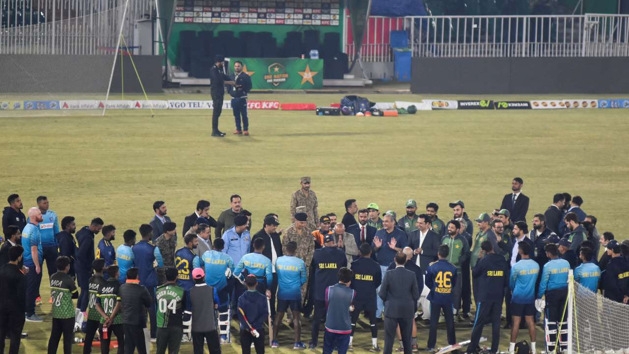 Practice session ahead of the match between Sri Lanka and Pakistan at Rawalpindi Cricket Stadium, in Rawalpindi