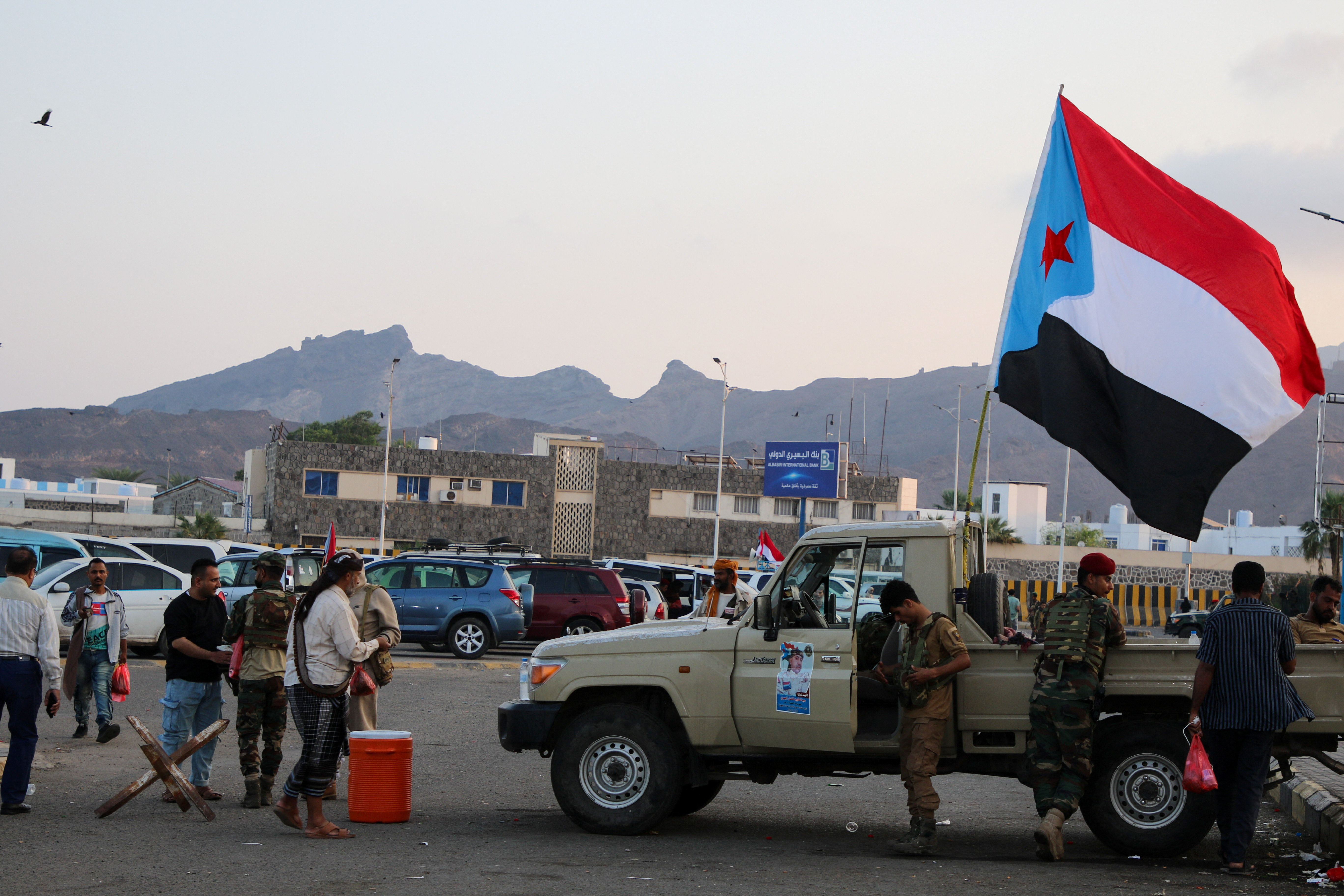 Supporters of the UAE-backed separatists rally in Aden
