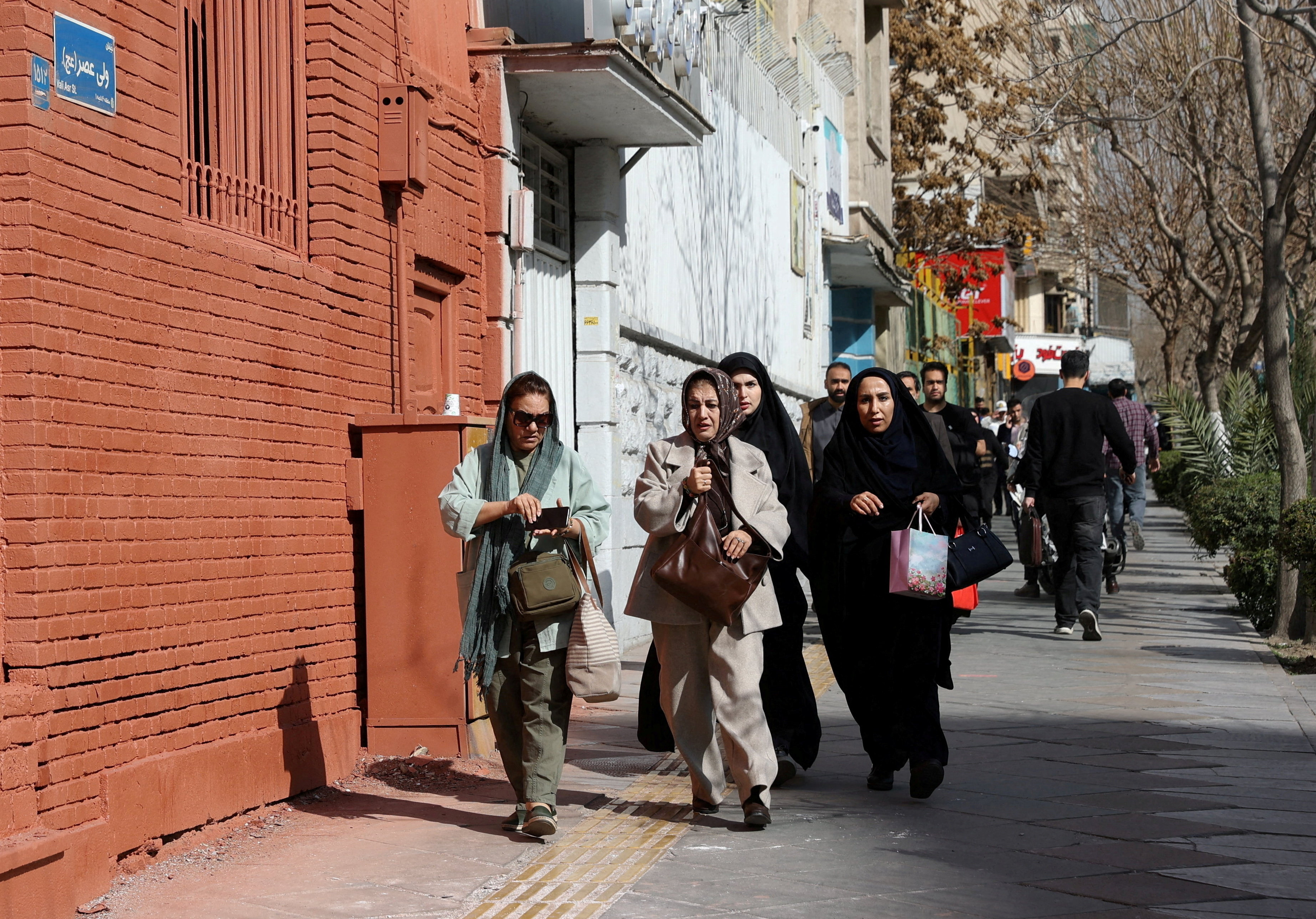 Aftermath of strike in Tehran