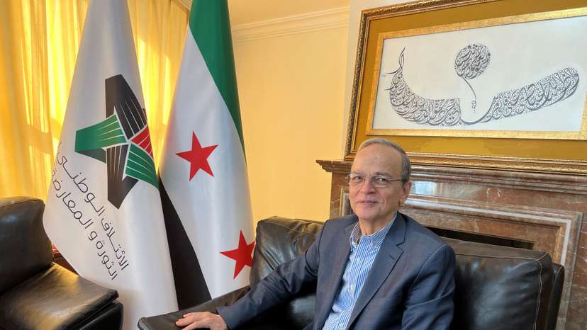 President of the National Coalition of Syrian Revolution and Opposition Forces Hadi Al Bahra poses after an interview with Reuters, in Istanbul