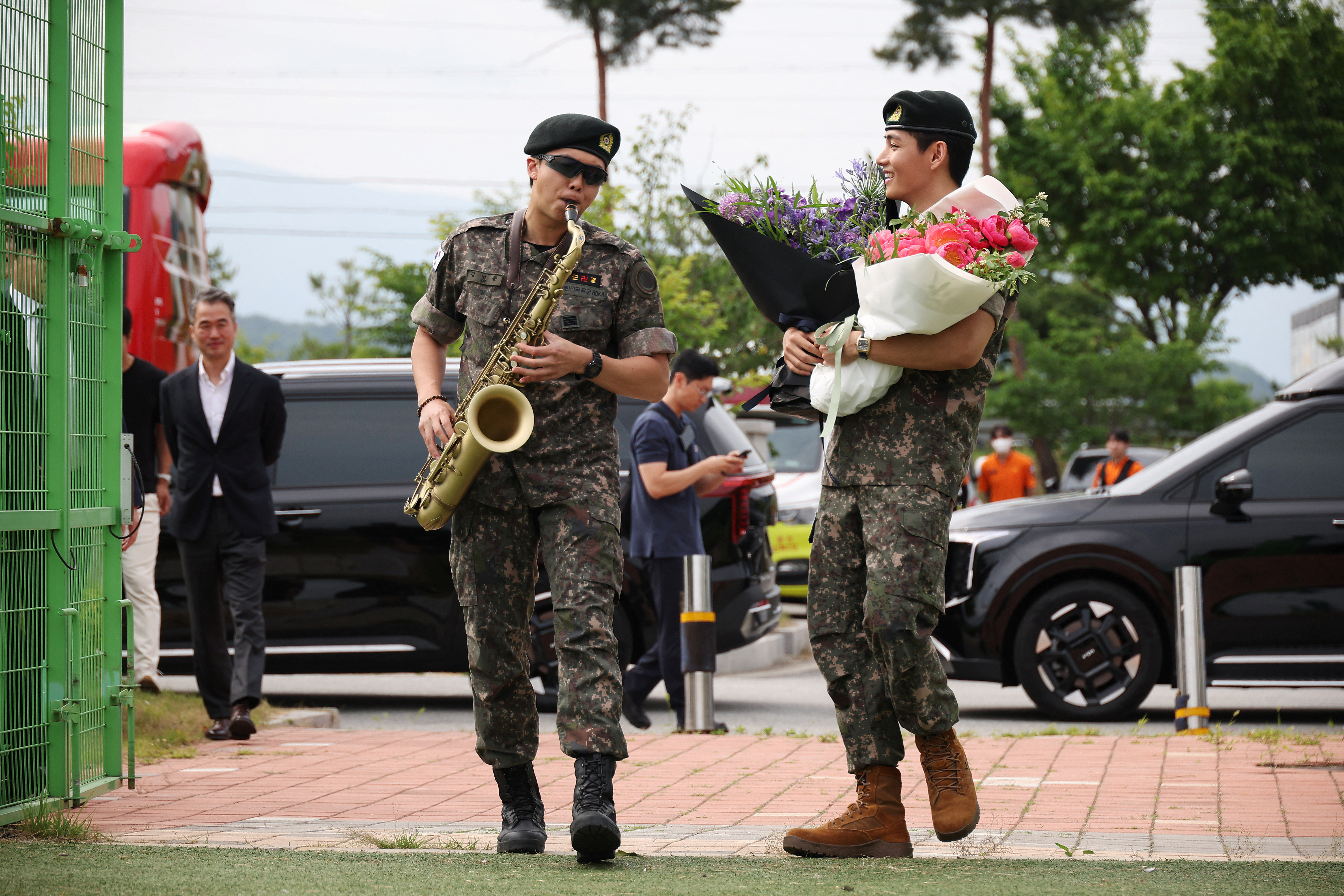 BTS members V and RM discharged from military service