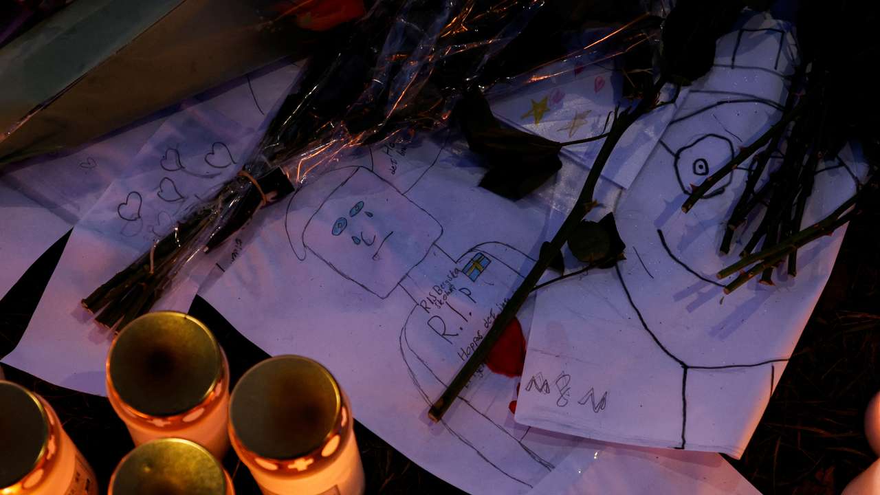 Aftermath of shooting attack at a school in Orebro