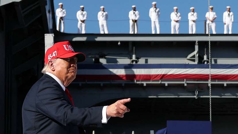 U.S. President Donald Trump visits Norfolk, Virginia