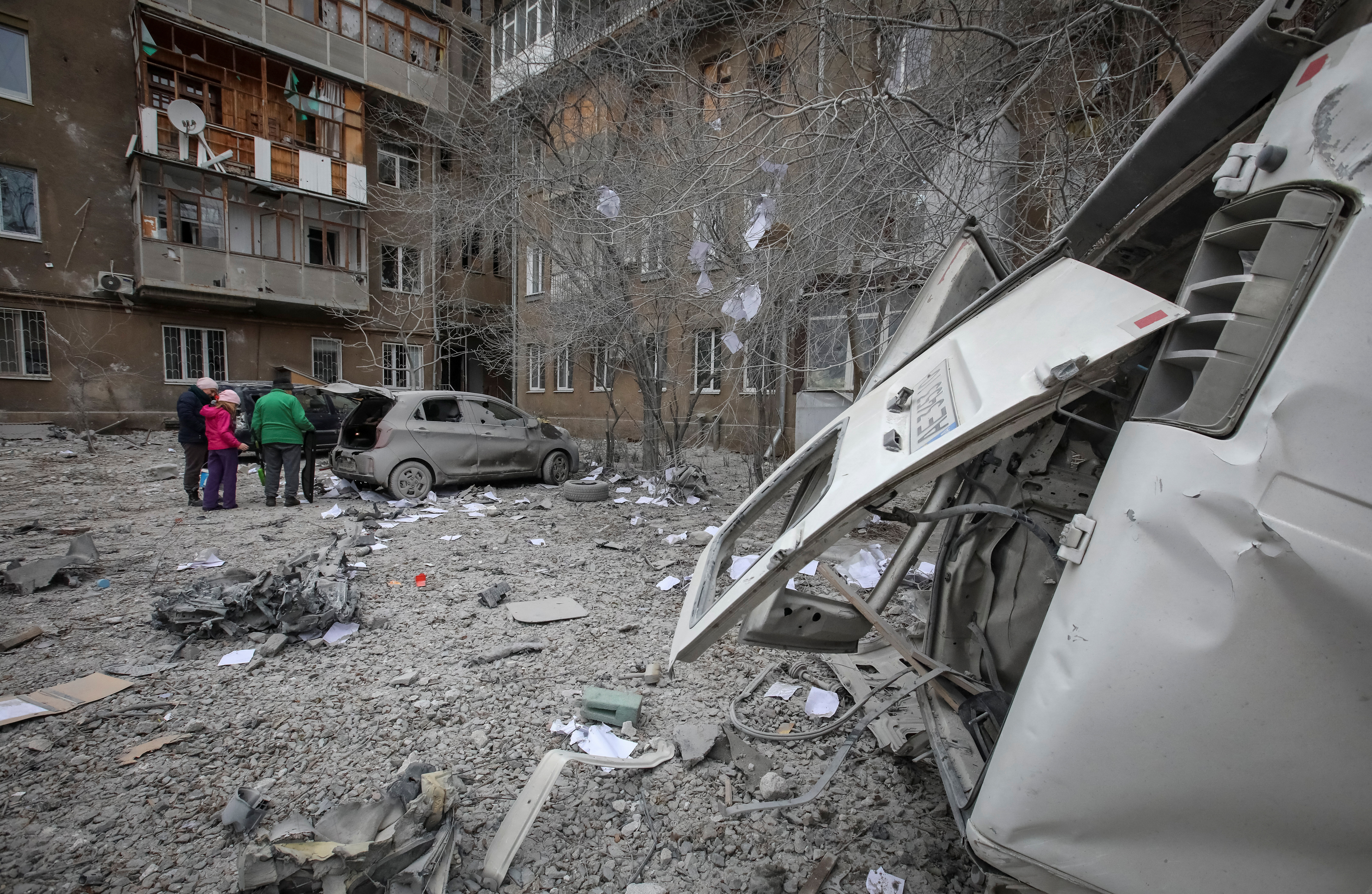 Aftermath of a Russian missile attack in Kharkiv