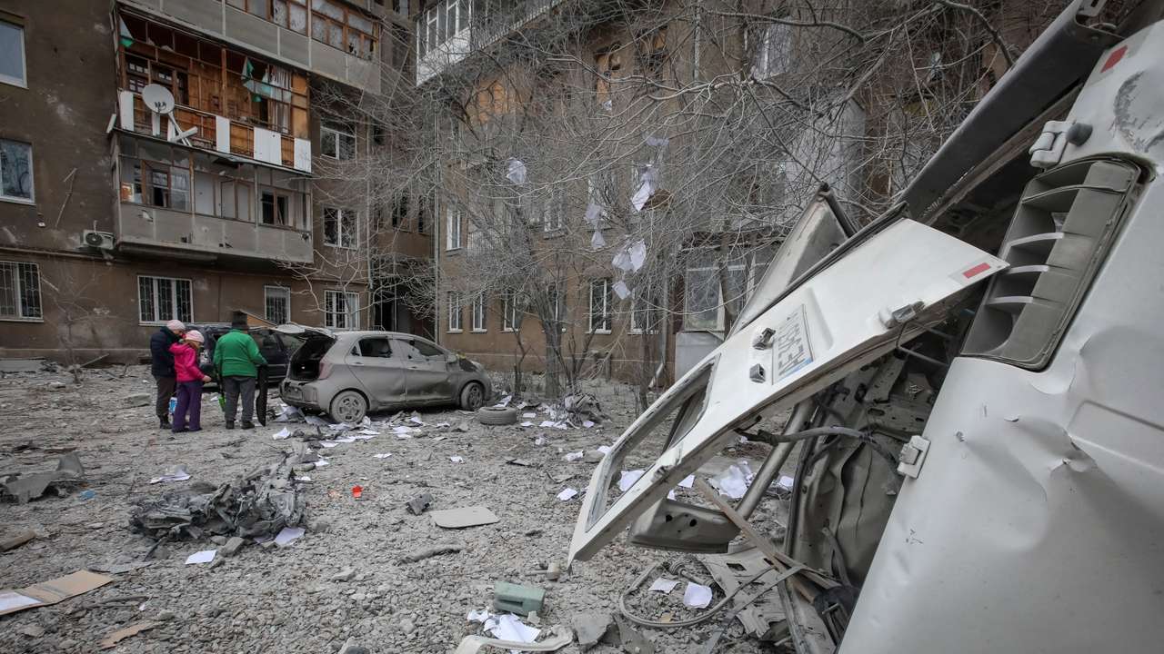 Aftermath of a Russian missile attack in Kharkiv