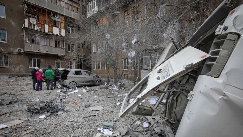 Aftermath of a Russian missile attack in Kharkiv