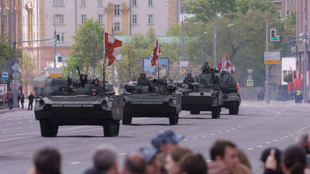 Rehearsal for Victory Day parade in Moscow