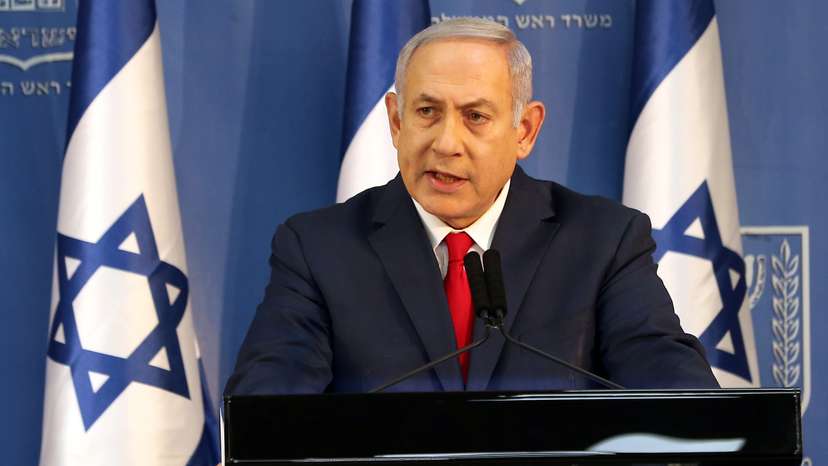 FILE PHOTO: Israel's Prime Minister Benjamin Netanyahu delivers a statement to the members of the media in Tel Aviv