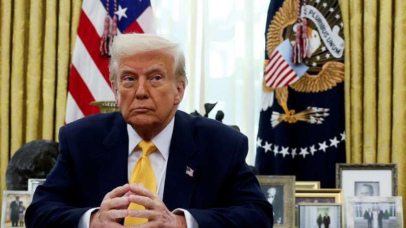 FILE PHOTO: U.S. President Donald Trump delivers remarks in the Oval Office of the White House in Washington