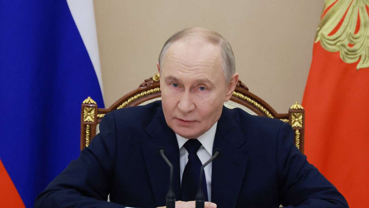 Russian President Putin chairs a meeting in Moscow