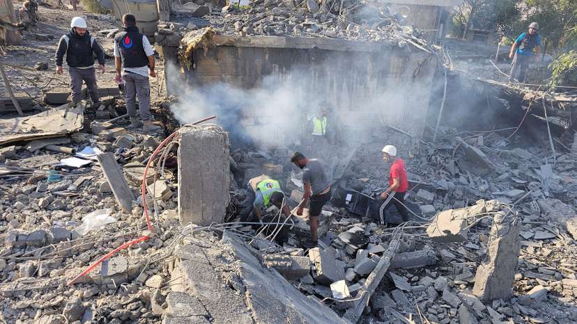 Aftermath of Israeli strikes on Lebanon's Bekaa Valley