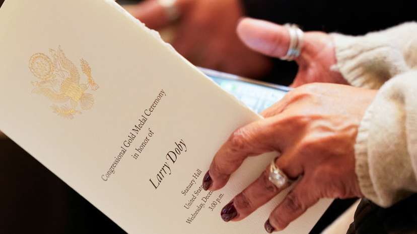 Congressional Gold Medal ceremony posthumously honoring Major League Baseball player, civil rights activist and World War II veteran, Lawrence Eugene “Larry” Doby, at the U.S. Capitol in Washington