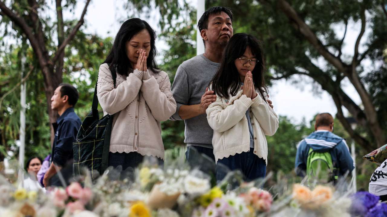 Aftermath of a deadly fire at the Wang Fuk Court housing complex in Hong Kong