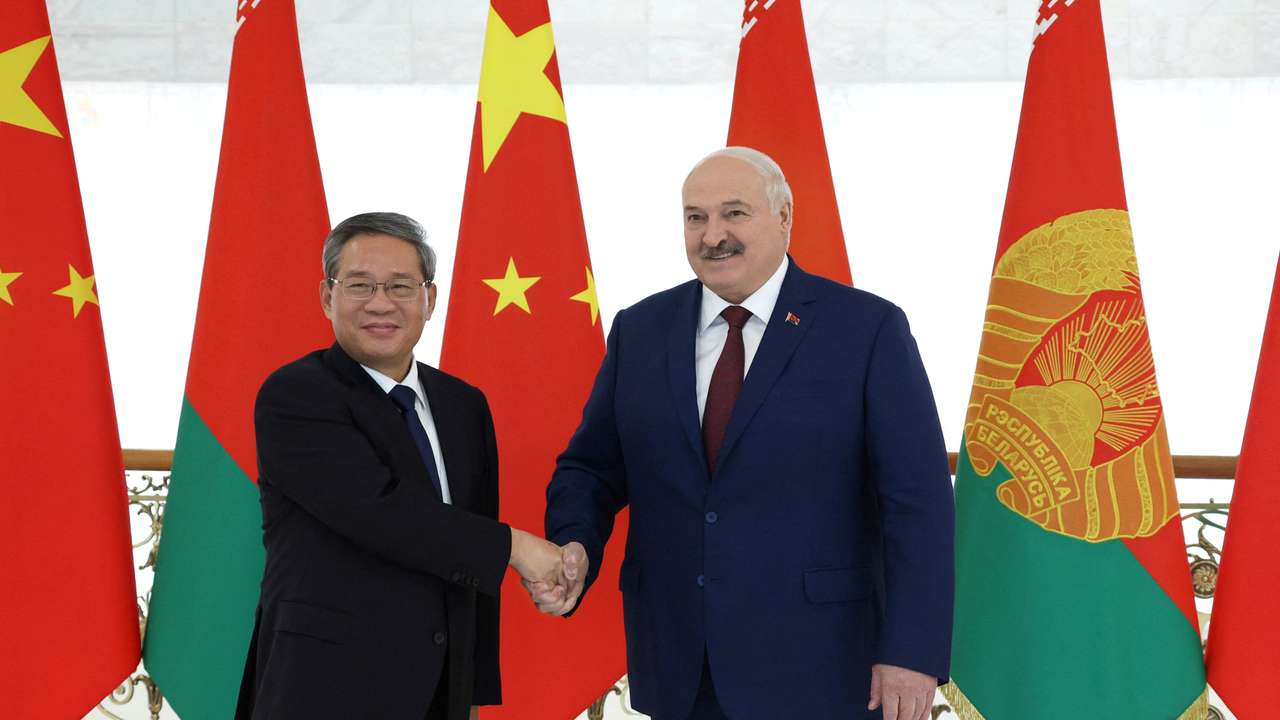Belarusian President Alexander Lukashenko meets with China's Premier Li Qiang in Minsk