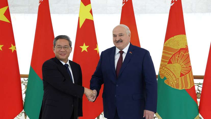 Belarusian President Alexander Lukashenko meets with China's Premier Li Qiang in Minsk
