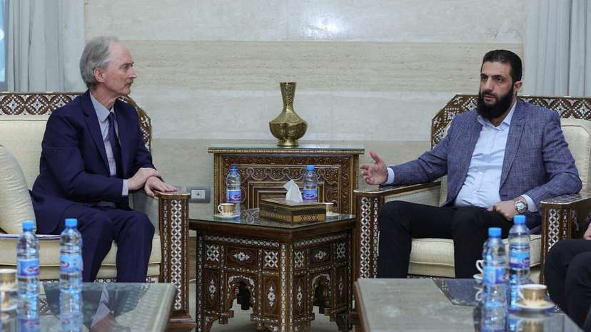 U.N. Syria envoy Geir Pedersen meets with head of Hayat Tahrir al-Sham and Syria's de facto leader, Ahmed al-Sharaa, also known as Abu Mohammed al-Golani in Damascus