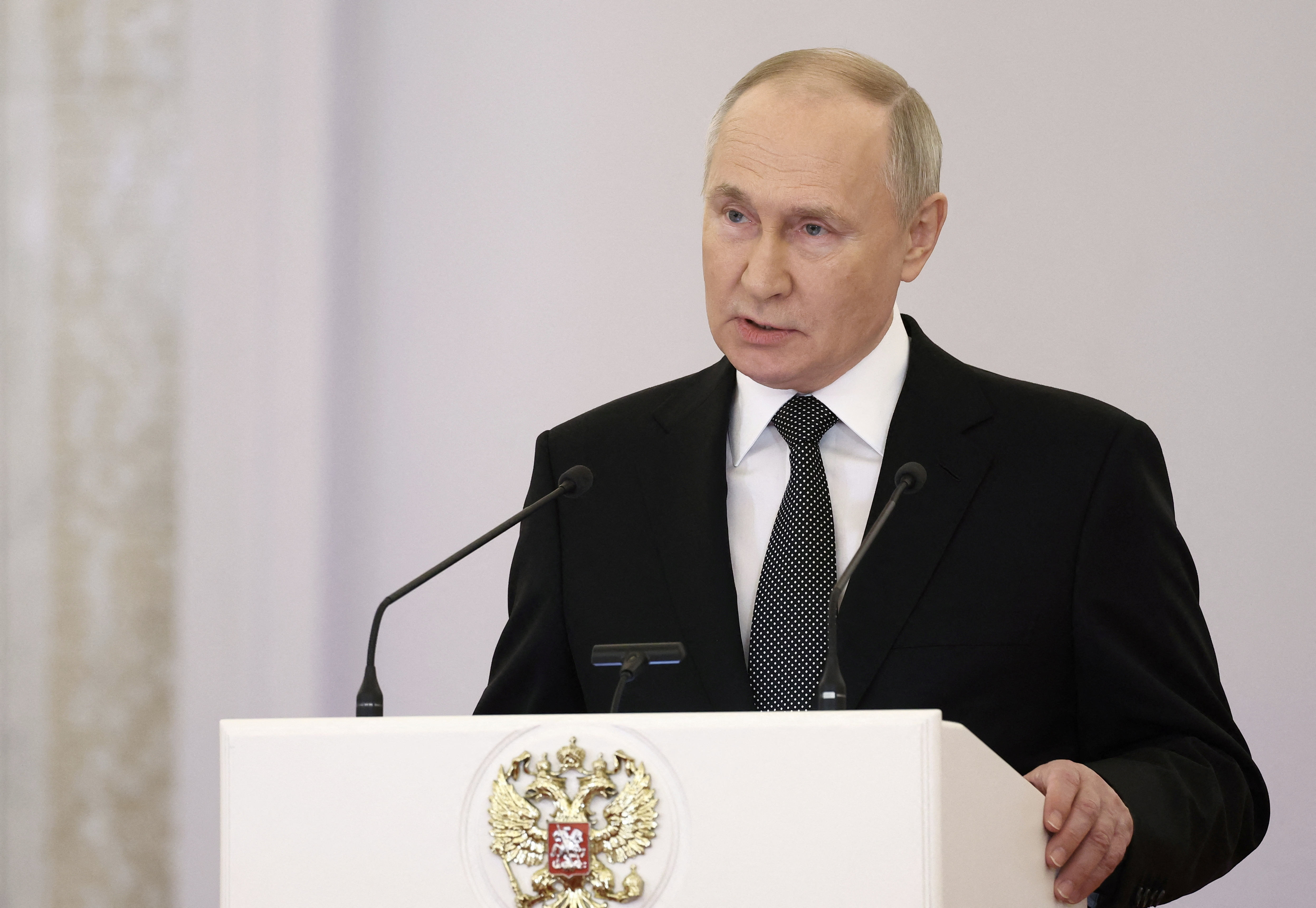 Russia's President Putin attends an awarding ceremony in Moscow