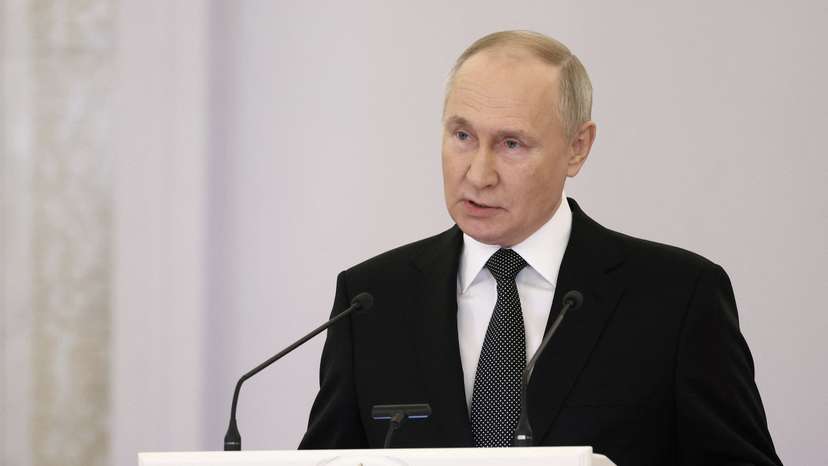 Russia's President Putin attends an awarding ceremony in Moscow