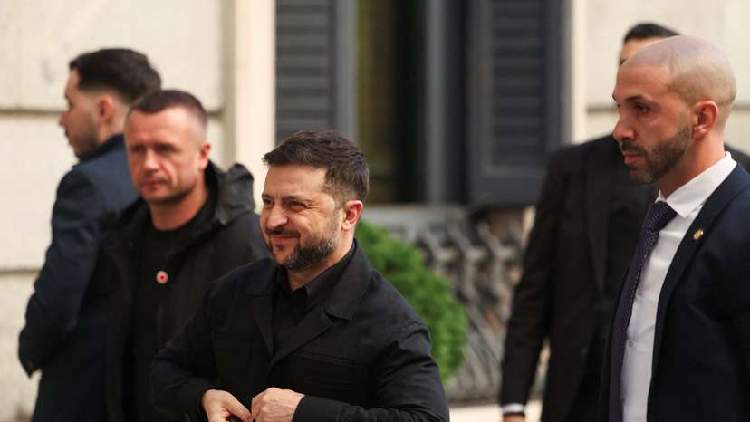 Ukraine's President Zelenskiy visits Madrid