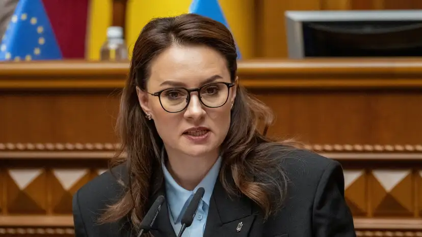 A newly appointed Ukrainian Prime Minister Yulia Svyrydenko attends a session of Ukrainian parliament in Kyiv