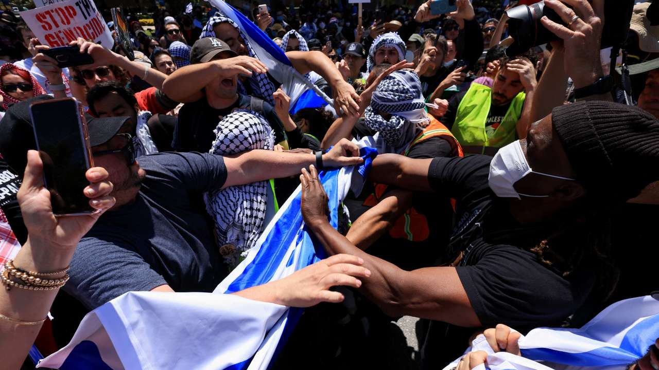 Protests amid ongoing conflict between Israel and Hamas, at the UCLA in Los Angeles