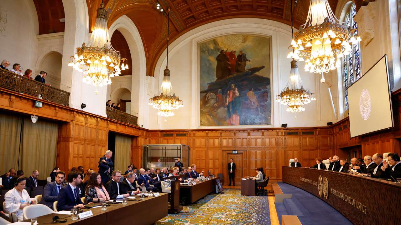 ICJ ruling on a demand from Nicaragua to order Germany to halt military arms exports to Israel and reverse its decision to stop funding the UNRWA, at The Hague