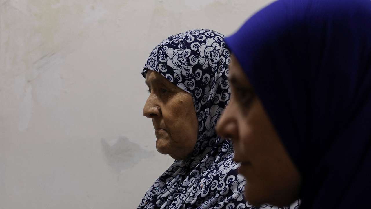 Palestinian refugees follow Gaza news from Bourj al-Barajneh Refugee camp in Beirut