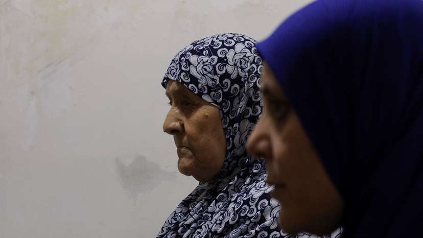 Palestinian refugees follow Gaza news from Bourj al-Barajneh Refugee camp in Beirut