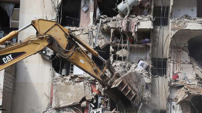 Aftermath of Israeli strike on Beirut's southern suburbs