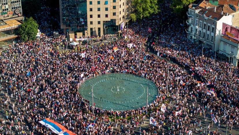 Anti-government protest in Belgrade