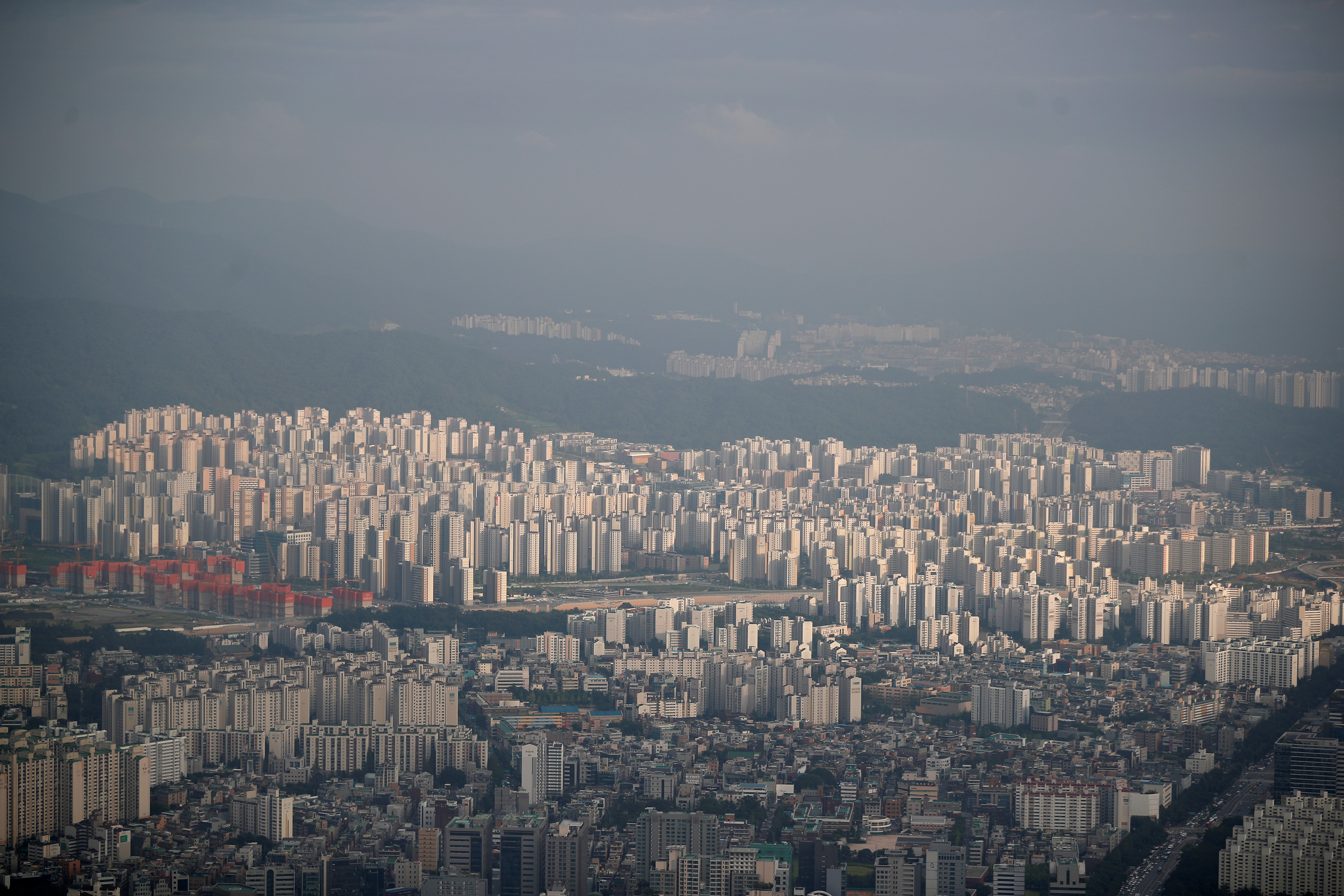 A general view of apartment complexes in Seoul