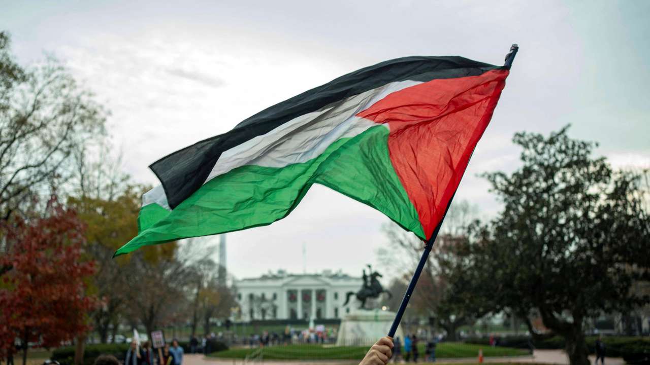 Pro-Palestinian Demonstrators Gather Outside The White House, in Washington