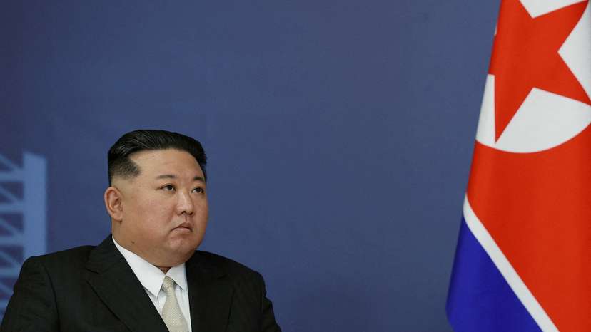 FILE PHOTO: Russia's President Putin and North Korea's leader Kim meet in Amur region