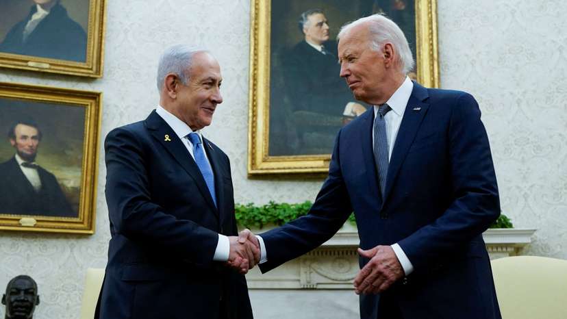 U.S. President Biden meets with Israeli PM Netanyahu at the White House in Washington