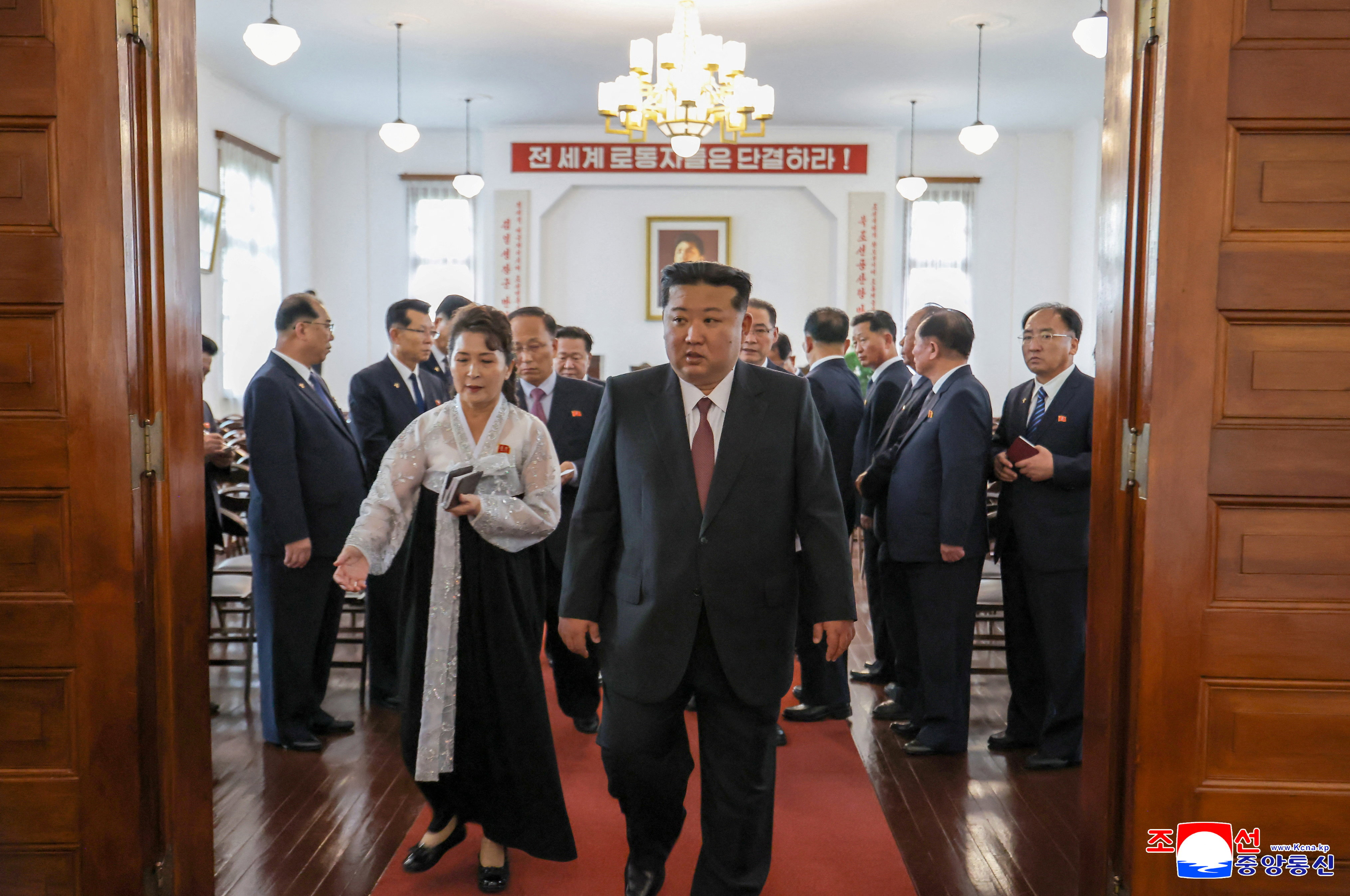 North Korean leader Kim Jong Un visits the Party Founding Museum on the occasion of the 80th anniversary of the founding of the Workers' Party of Korea, in Pyongyang