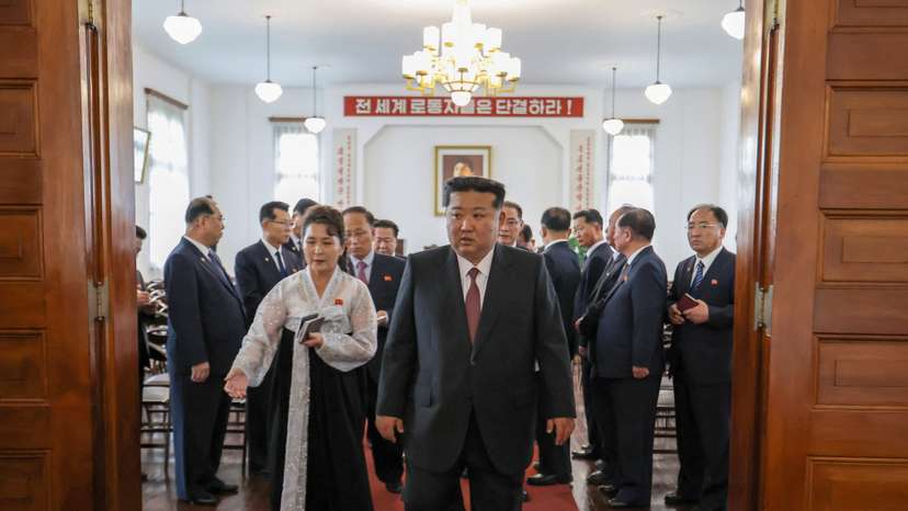 North Korean leader Kim Jong Un visits the Party Founding Museum on the occasion of the 80th anniversary of the founding of the Workers' Party of Korea, in Pyongyang