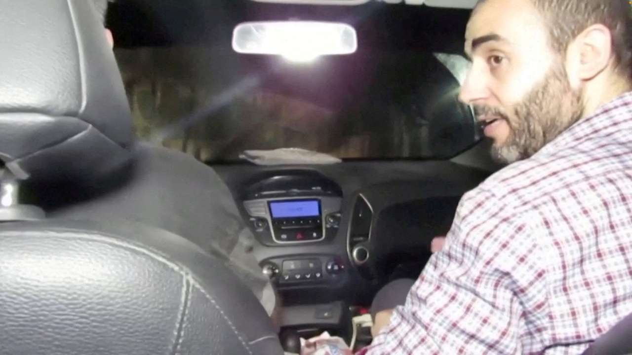 A screengrab shows according to the Israeli Army, Hamas Gaza chief Mohammad Sinwar, taken from a handout video