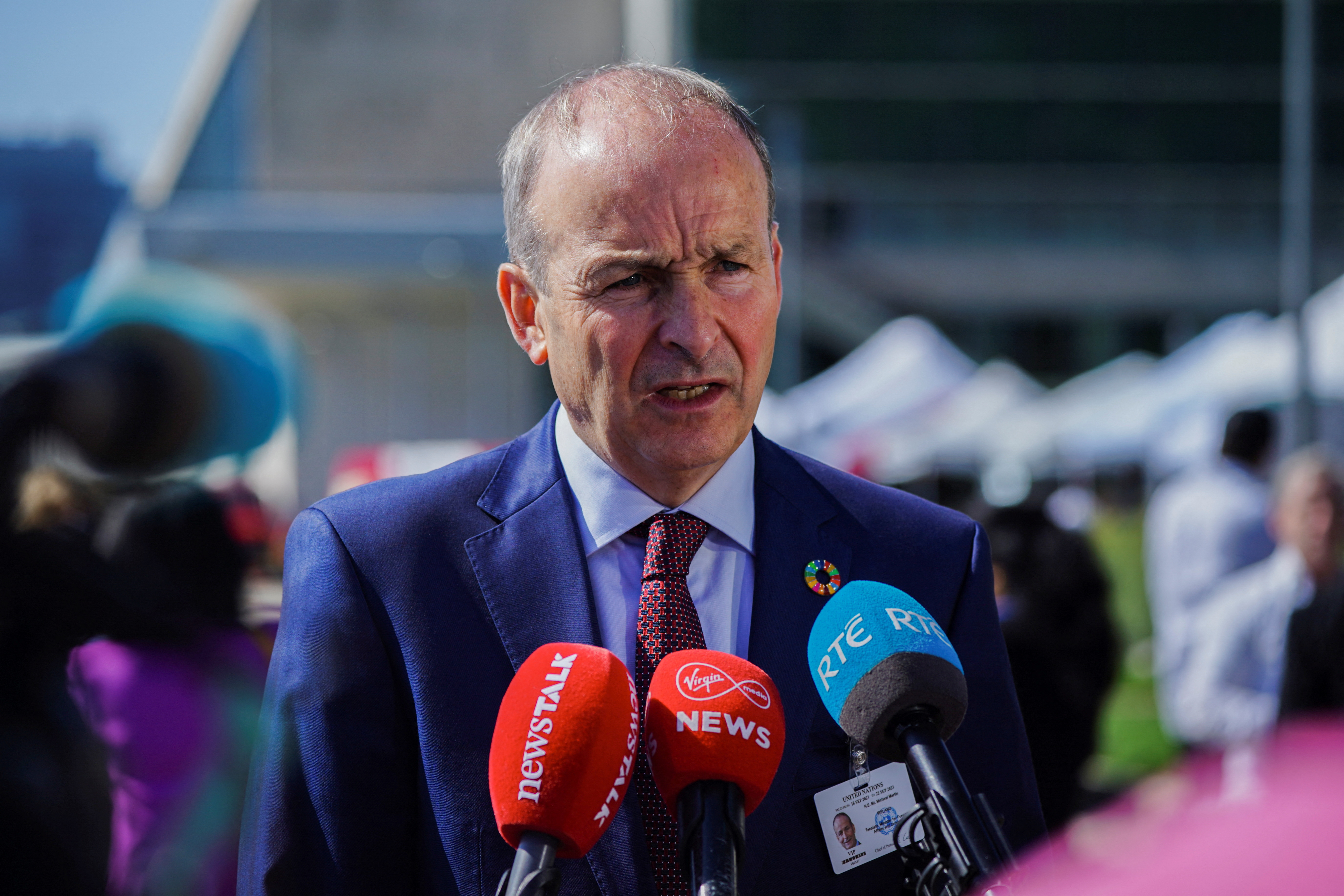 Irish Tanaiste, Minister for Foreign Affairs and Defence Micheal Martin at the 78th United Nations General Assembly