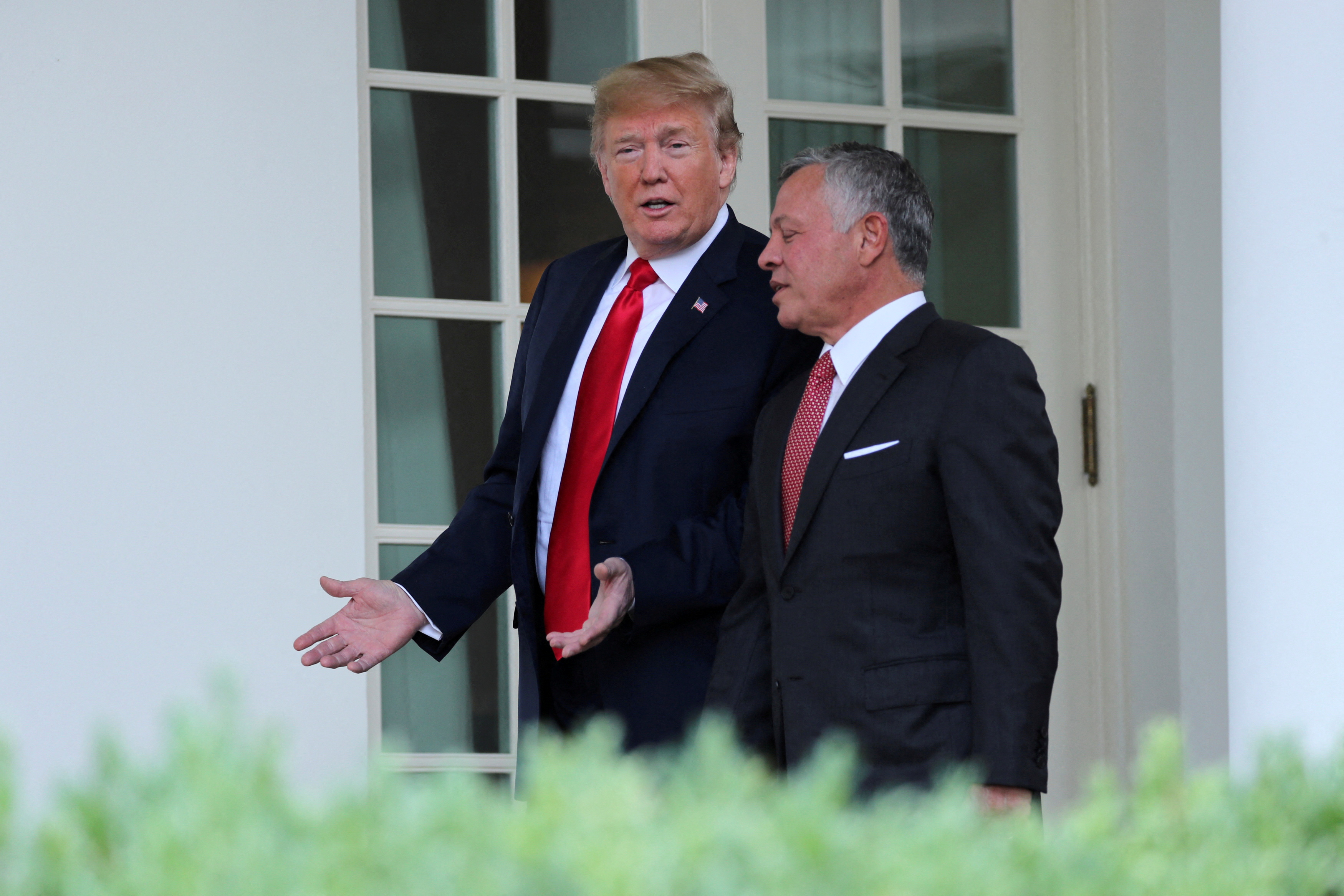 FILE PHOTO: U.S. President Trump welcomes Jordan’s King Abdullah at the White House in Washington