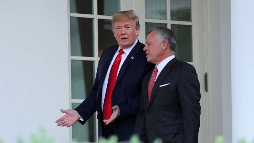 FILE PHOTO: U.S. President Trump welcomes Jordan’s King Abdullah at the White House in Washington