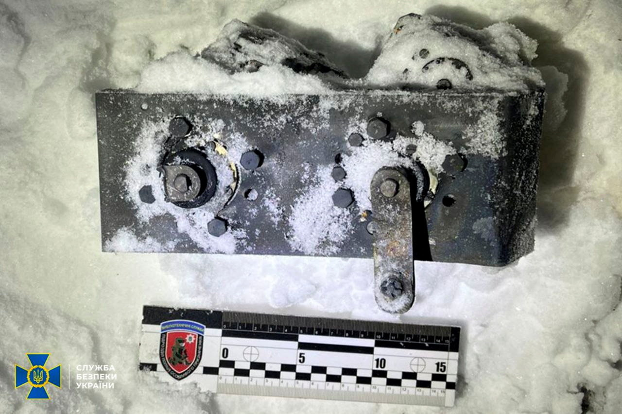 A part of Russian nuclear-capable hypersonic Oreshnik missile system at the site of the Russian missile strike in Lviv region