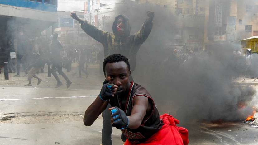 Anti-government protests against the imposition of tax hikes by the government in Nairobi