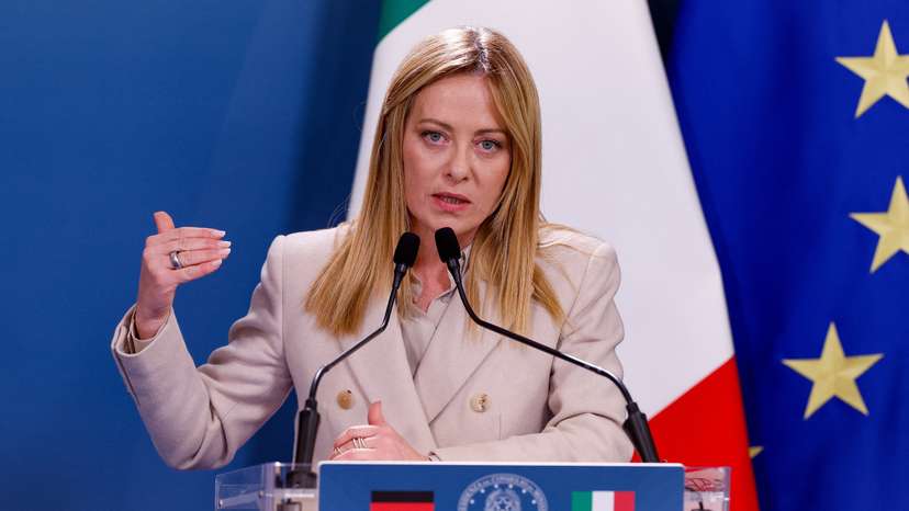 Italian-German government consultations, at Villa Doria Pamphili, in Rome