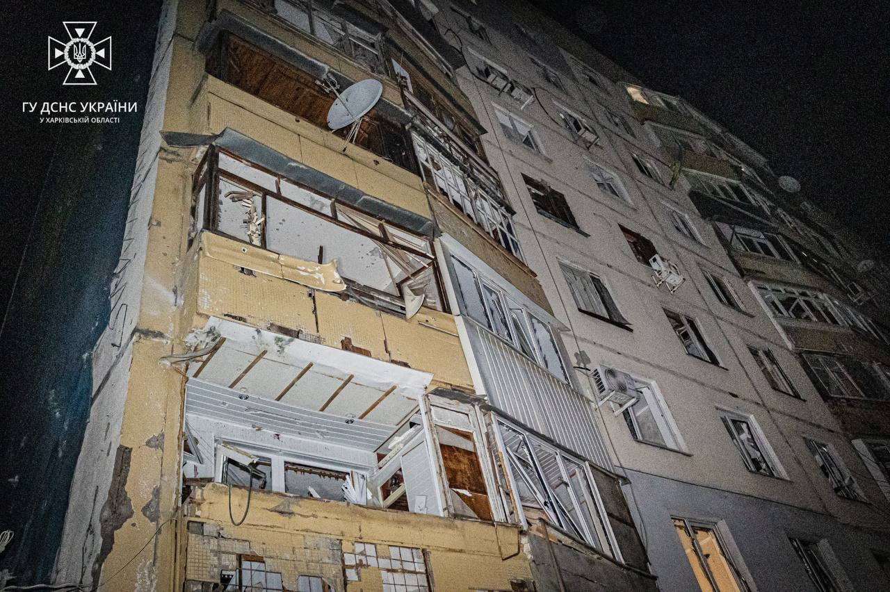 Aftermath of a drone attack, in Kharkiv