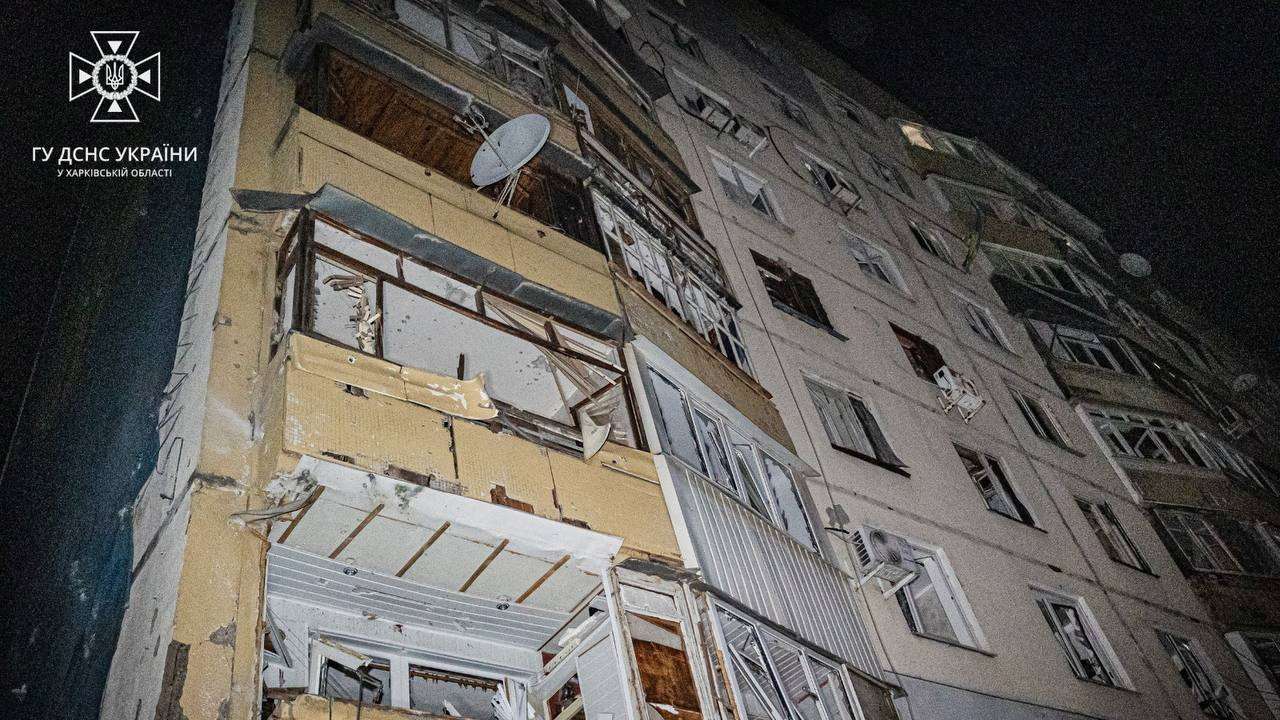 Aftermath of a drone attack, in Kharkiv