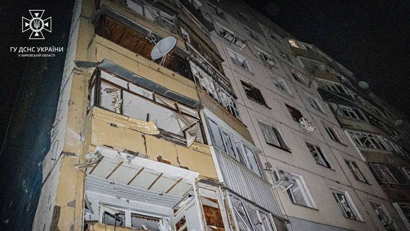 Aftermath of a drone attack, in Kharkiv