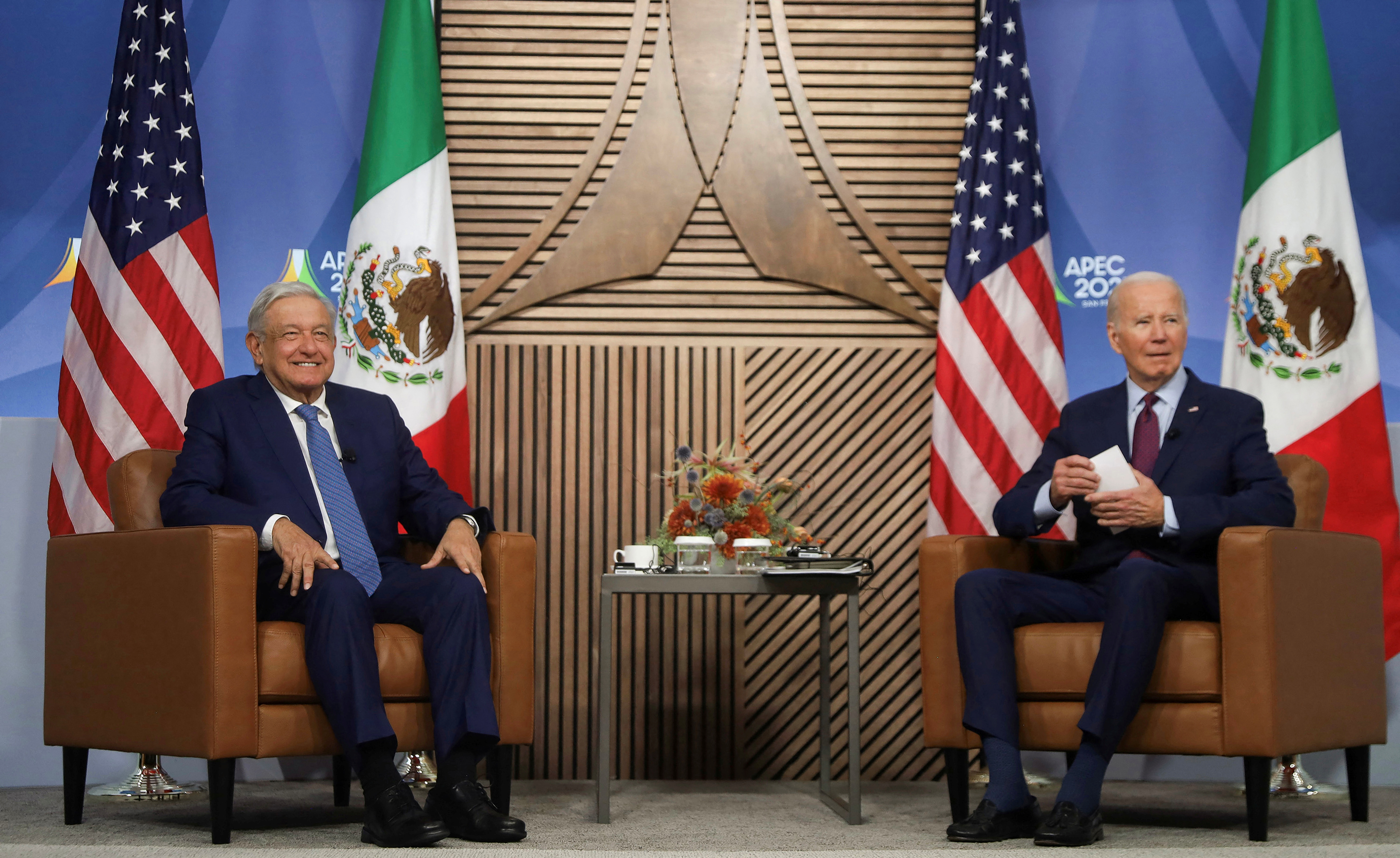U.S. President Biden meets with Mexican President Lopez Obrador
