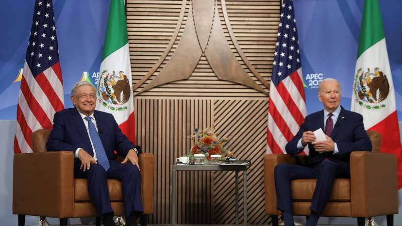 U.S. President Biden meets with Mexican President Lopez Obrador