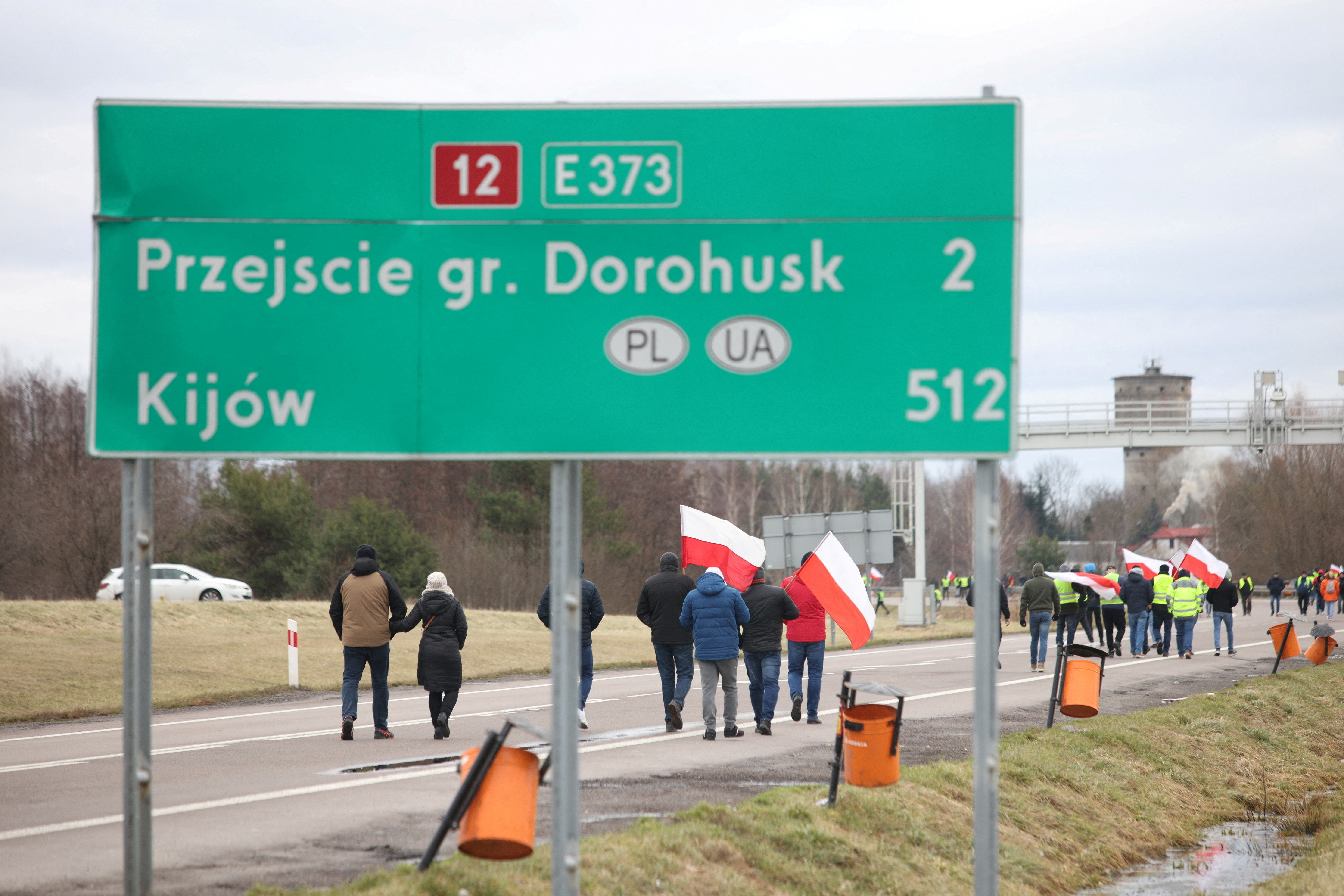 FILE PHOTO: Polish farmers protest in Dorohusk