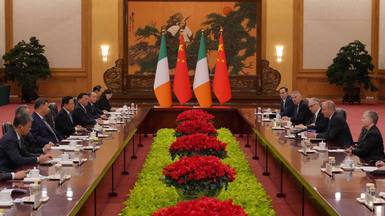 Irish Prime Minister Micheal Martin meets Chinese President Xi Jinping, in Beijing